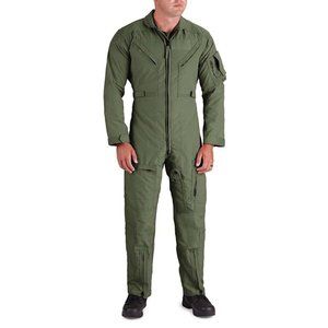 U.S. Issue Nomex CWU-27/P Flight Suit Coveralls Flyers Olive Green Mens Size 40L